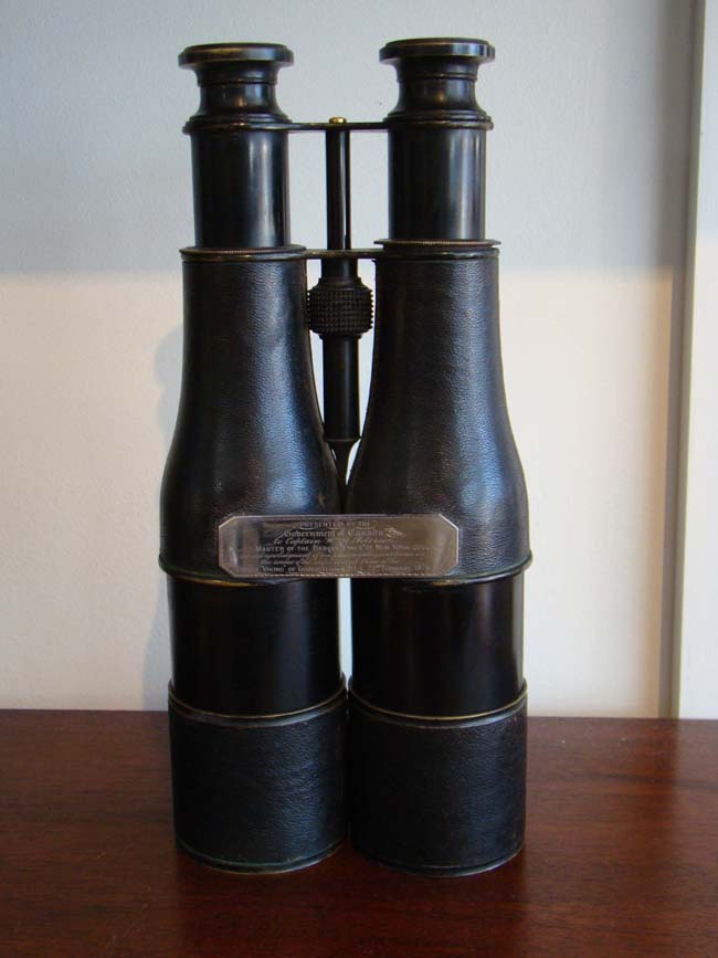 An historic pair of presentation binoculars dated 1879.